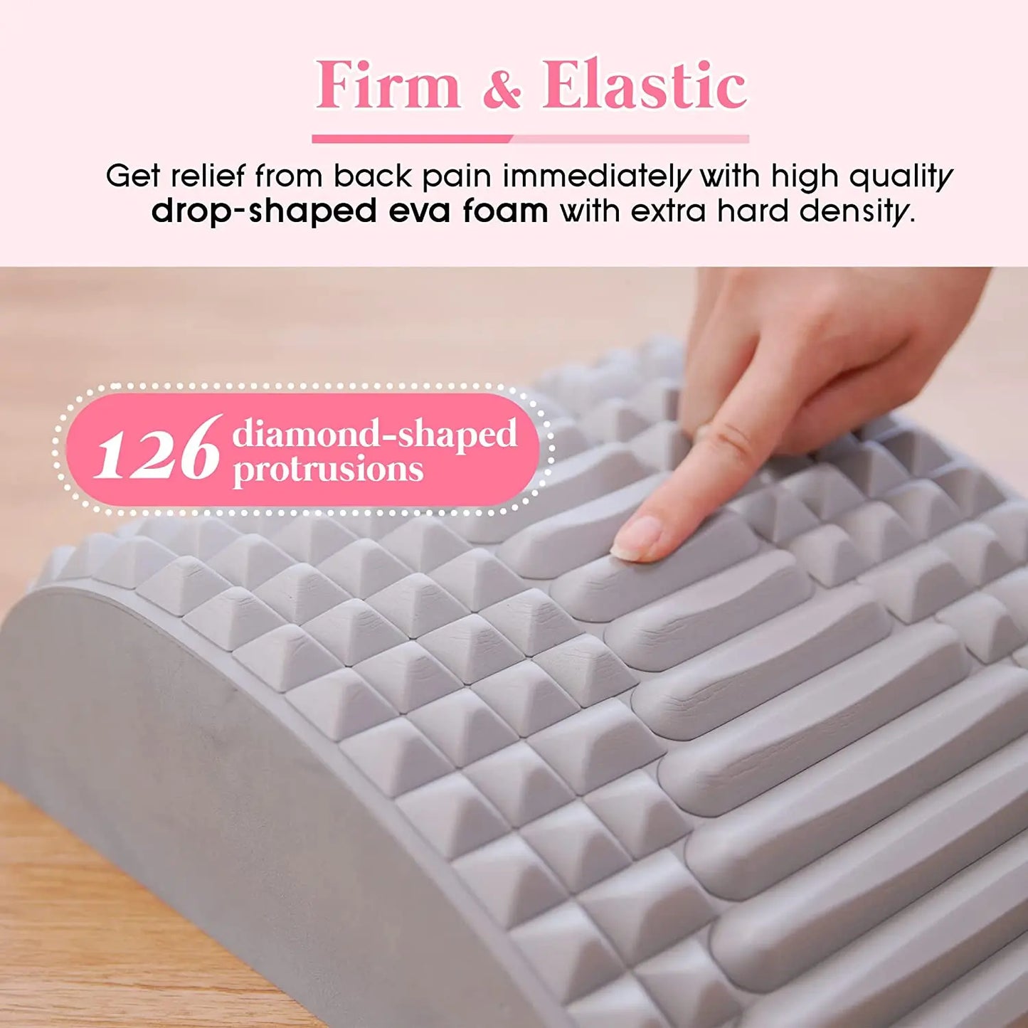 Back Stretcher Pillow Neck Lumbar Support Massager for Neck Waist Back Sciatica Herniated Disc Pain Relief Massage Relaxation