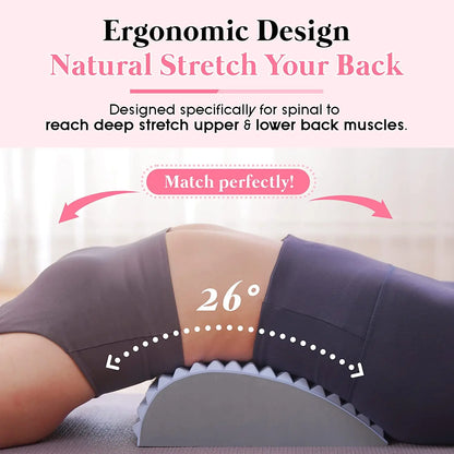 Back Stretcher Pillow Neck Lumbar Support Massager for Neck Waist Back Sciatica Herniated Disc Pain Relief Massage Relaxation